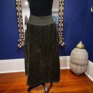 Dark Green velour skirt